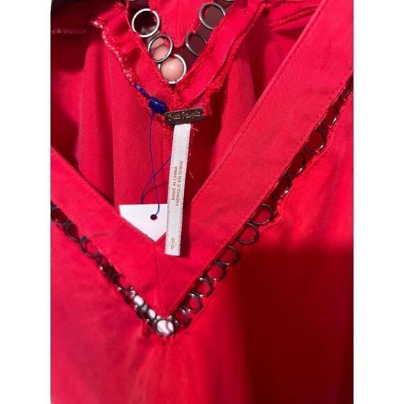 FREE PEOPLE All I Want Oversized V-Neck Asymmetrical Dress Size S Boho Fairy - Picture 11 of 15